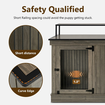 Mcombo Meuble TV en forme de niche pour chien, grand modèle, en bois avec double porte 1861