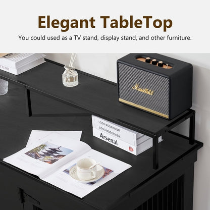 Mcombo Meuble TV en forme de niche pour chien, grand modèle, en bois avec double porte 1861