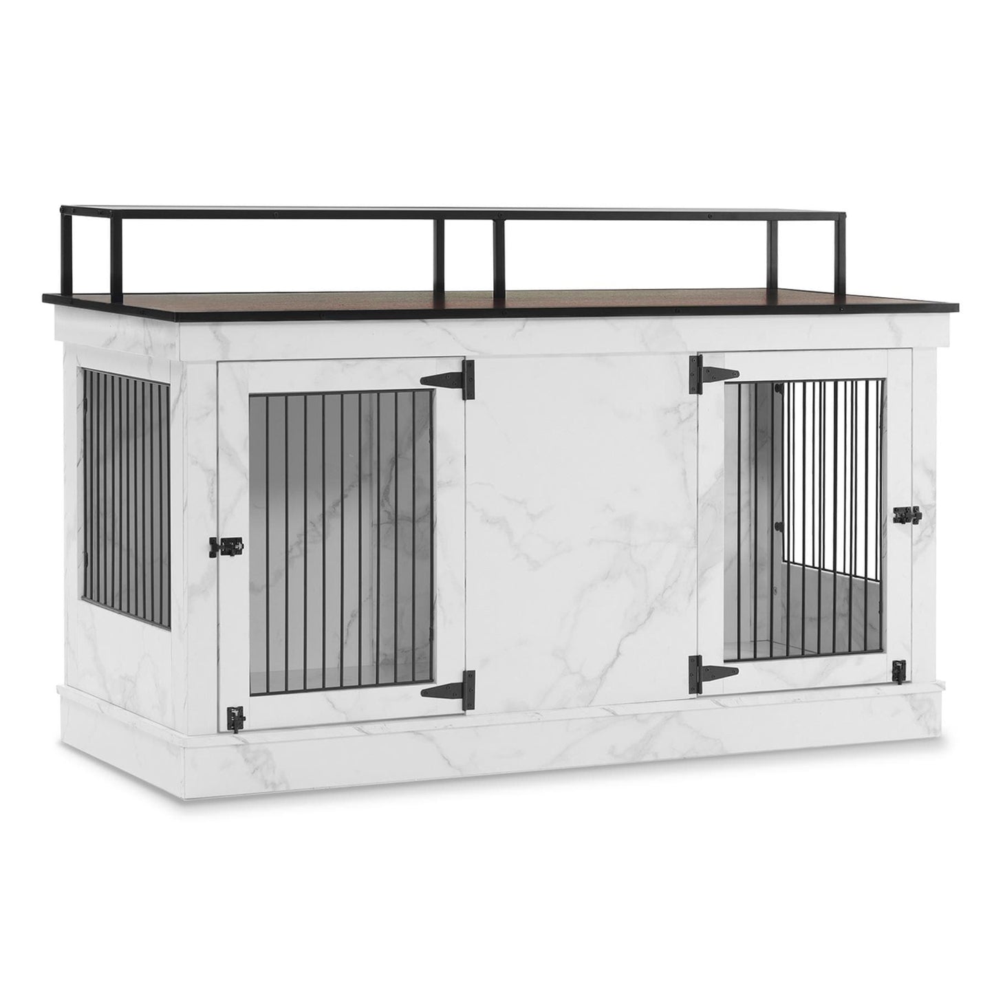 Mcombo Meuble TV en forme de niche pour chien, grand modèle, en bois avec double porte 1861