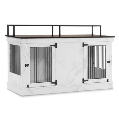 Mcombo Meuble TV en forme de niche pour chien, grand modèle, en bois avec double porte 1861