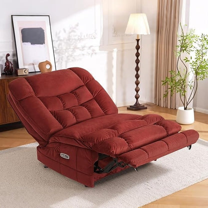Fauteuil inclinable électrique à double moteur sans accoudoirs MCombo, modèle PR607, avec fonction basculante, idéal pour le salon, en tissu.