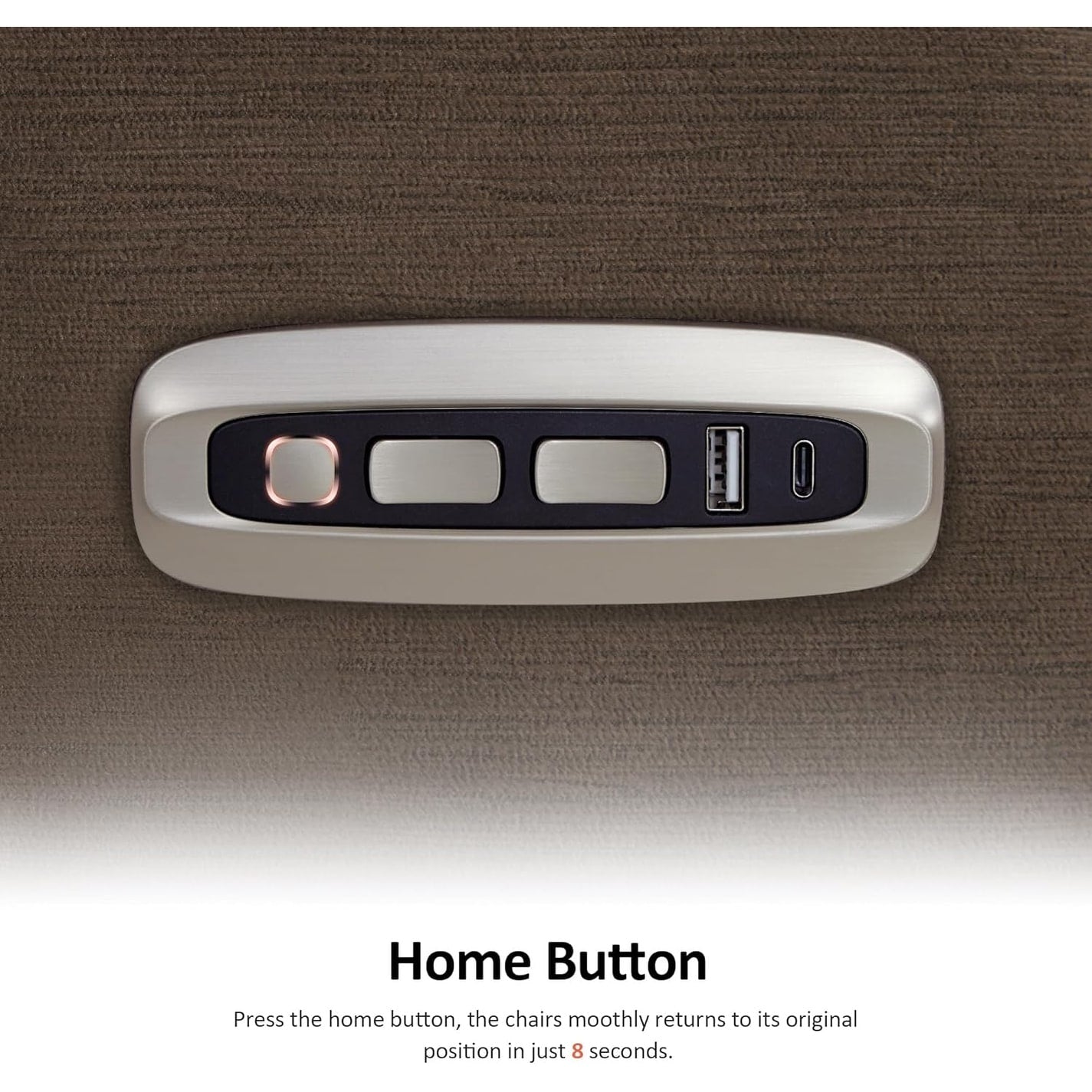 MCombo Zero Fauteuil inclinable électrique à dossier basculant avec appuie-tête réglable, parfait pour les petits espaces et les véhicules de loisirs, tissu ST257