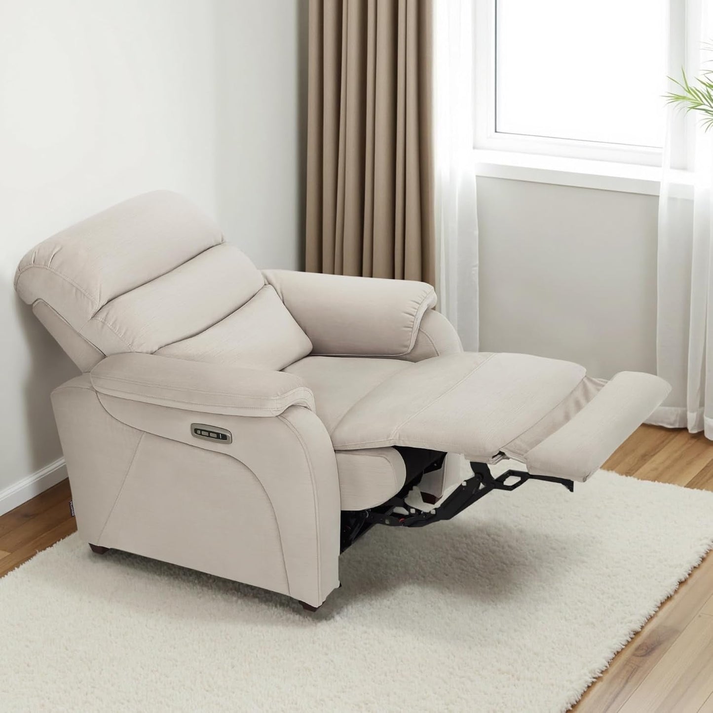 MCombo Zero Fauteuil inclinable électrique à dossier basculant avec appuie-tête réglable, parfait pour les petits espaces et les véhicules de loisirs, tissu ST257