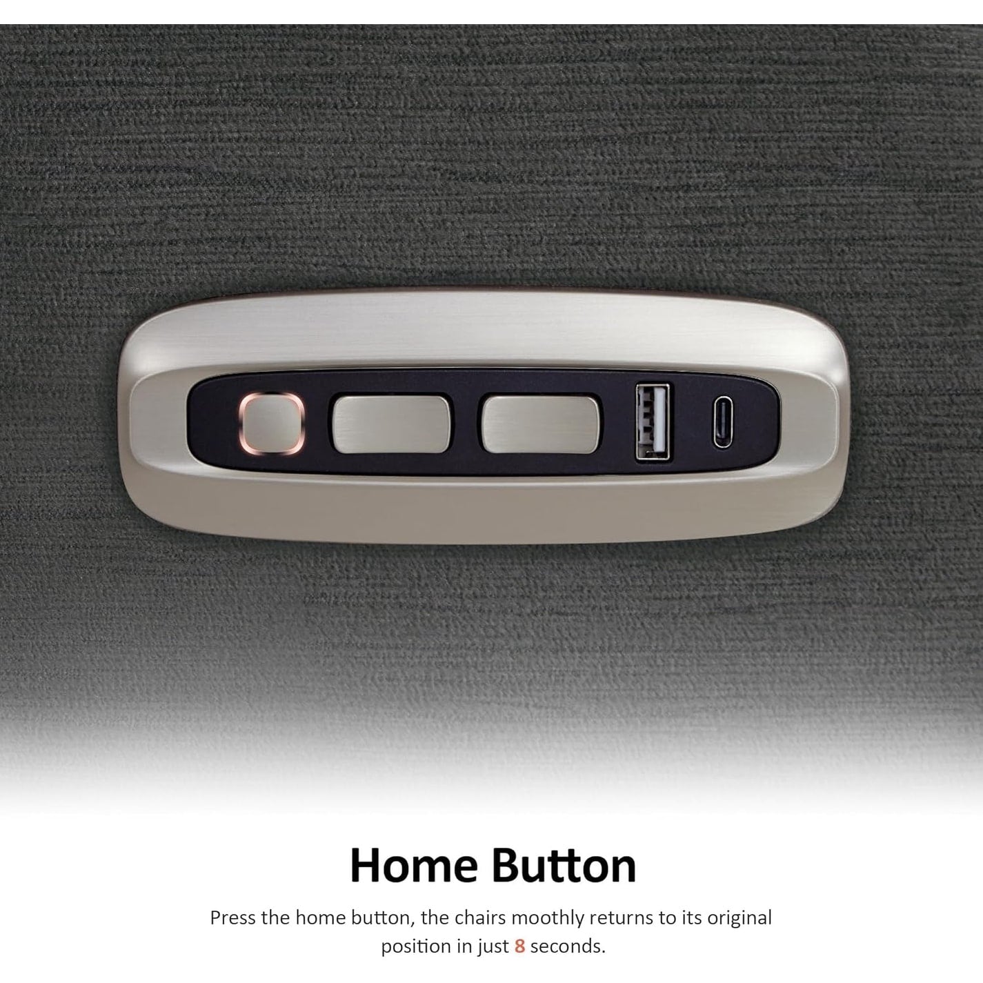 MCombo Zero Fauteuil inclinable électrique à dossier basculant avec appuie-tête réglable, parfait pour les petits espaces et les véhicules de loisirs, tissu ST257