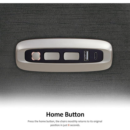 MCombo Zero Fauteuil inclinable électrique à dossier basculant avec appuie-tête réglable, parfait pour les petits espaces et les véhicules de loisirs, tissu ST257