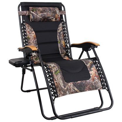 Fauteuil XL surdimensionné à dossier inclinable, avec accoudoirs larges, zéro gravité, rembourré et porte-gobelets - N/A