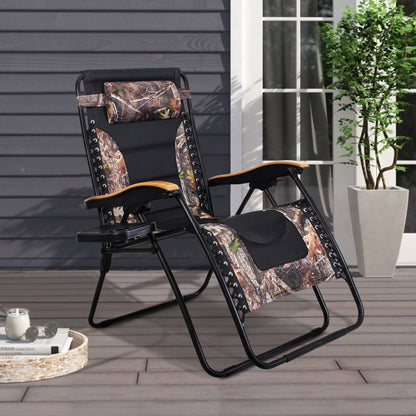 Fauteuil XL surdimensionné à dossier inclinable, avec accoudoirs larges, zéro gravité, rembourré et porte-gobelets - N/A