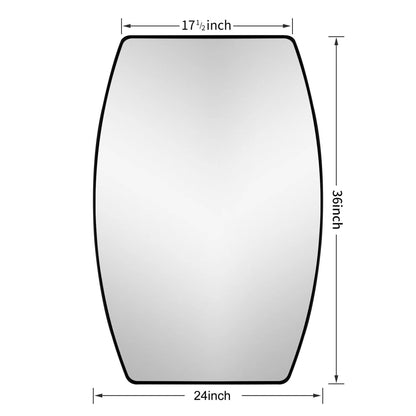 Miroir mural rectangulaire en métal MacLuu