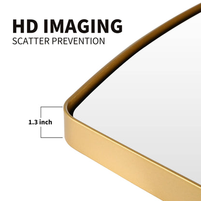 Miroir mural rectangulaire en métal MacLuu