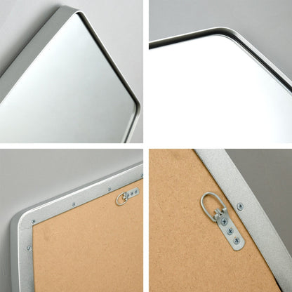 Miroir mural rectangulaire en métal MacLuu