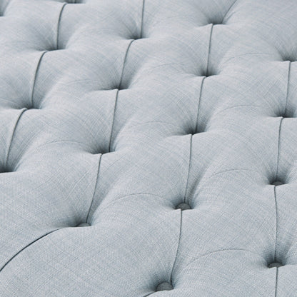 Tabouret Chase Surfboard Madision Park, capitonné et recouvert de tissu, avec pieds en bois massif