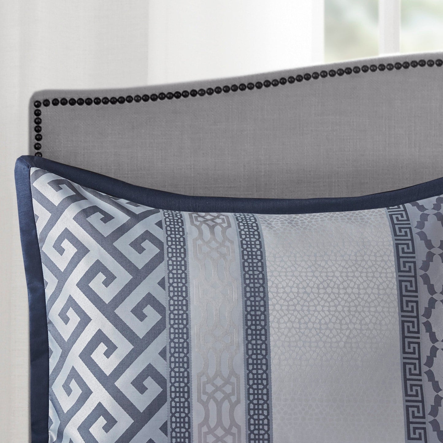 Ensemble de couette Christian à motifs géométriques en jacquard de Madison Park, 7 pièces