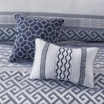 Ensemble de couette Christian à motifs géométriques en jacquard de Madison Park, 7 pièces