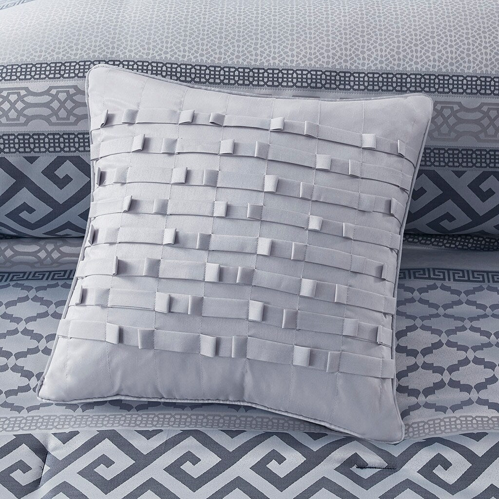 Ensemble de couette Christian à motifs géométriques en jacquard de Madison Park, 7 pièces