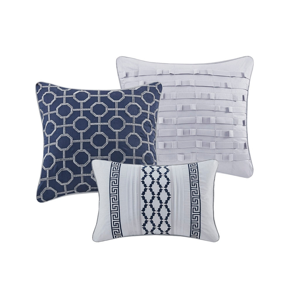 Ensemble de couette Christian à motifs géométriques en jacquard de Madison Park, 7 pièces