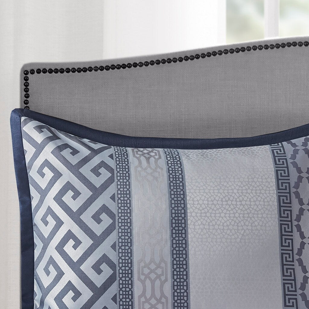 Ensemble de couette Christian à motifs géométriques en jacquard de Madison Park, 7 pièces