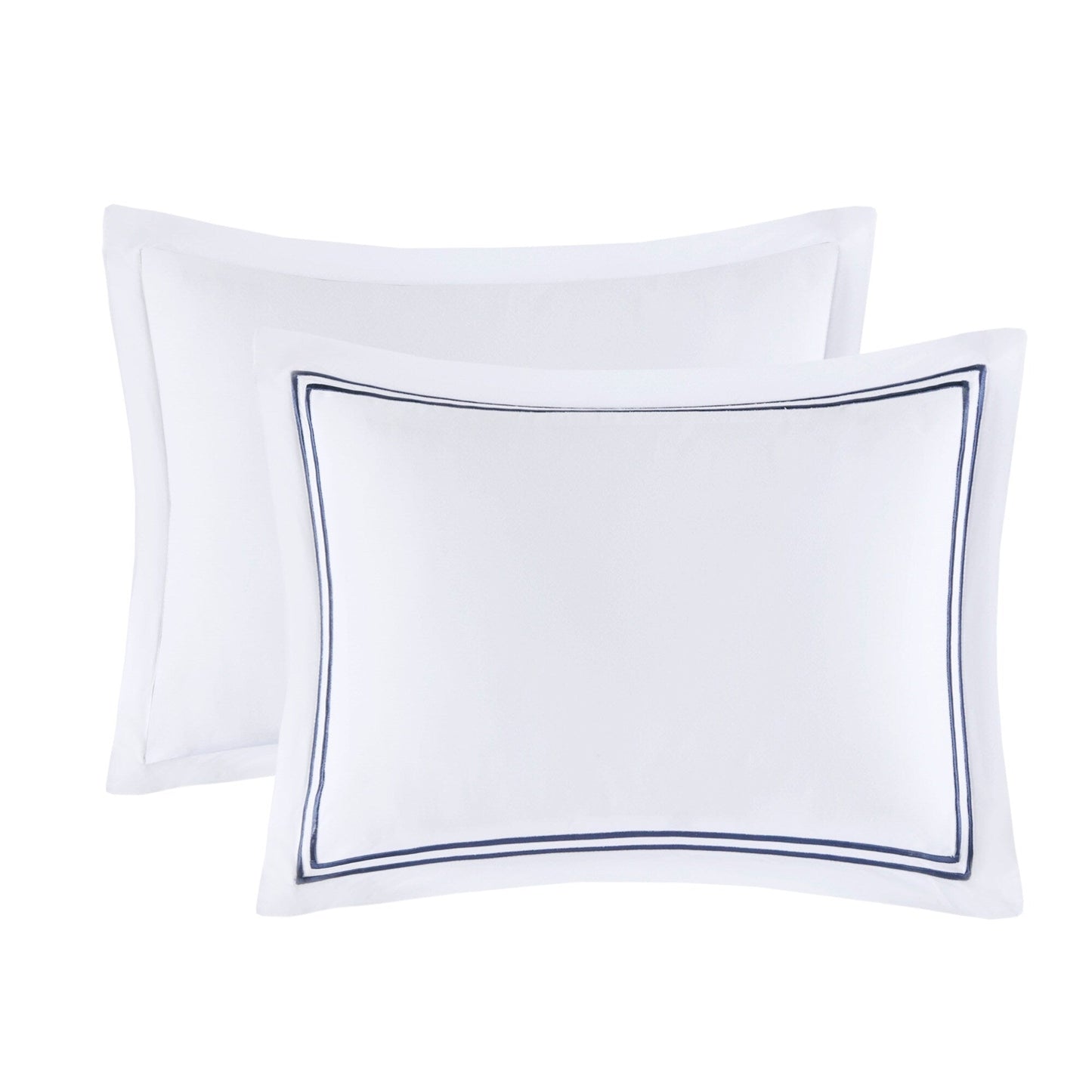 Ensemble de housse de couette brodée en satin de coton 100 % de la collection de luxe Madison Park Signature à 500 fils au pouce carré.