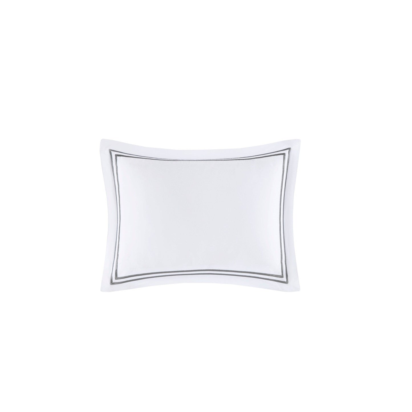 Ensemble de housse de couette brodée en satin de coton 100 % de la collection de luxe Madison Park Signature à 500 fils au pouce carré.