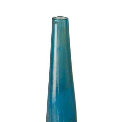Vases décoratifs en verre Aurora de Madison Park Signature, bleu et bronze, ensemble de 3 pièces