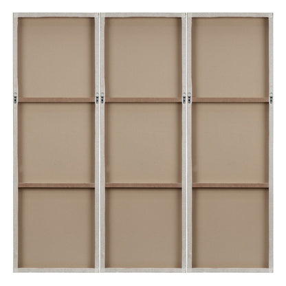 Ensemble de 3 tableaux muraux en résine multidimensionnelle, style triptyque, à motif de soleil rayonnant, peint à la main, de la marque Madison Park Signature.