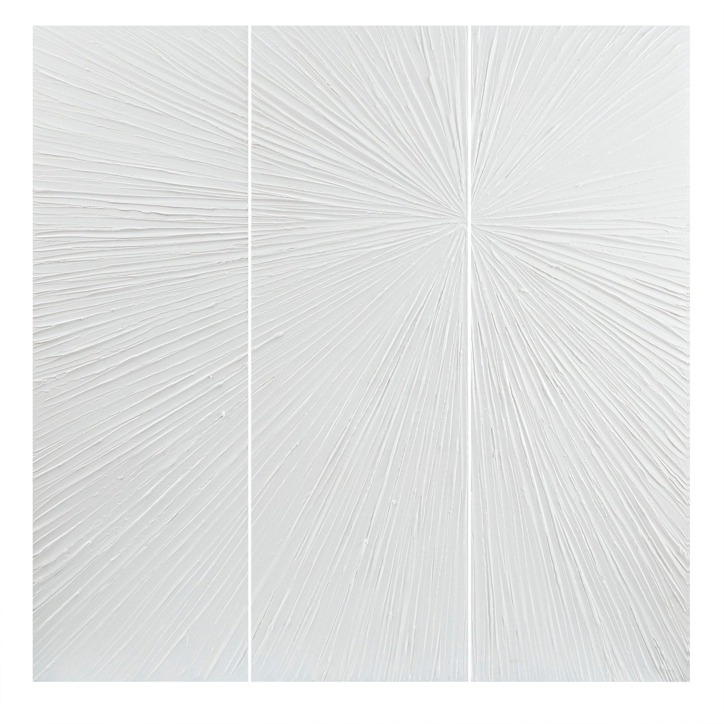 Ensemble de 3 tableaux muraux en résine multidimensionnelle, style triptyque, à motif de soleil rayonnant, peint à la main, de la marque Madison Park Signature.