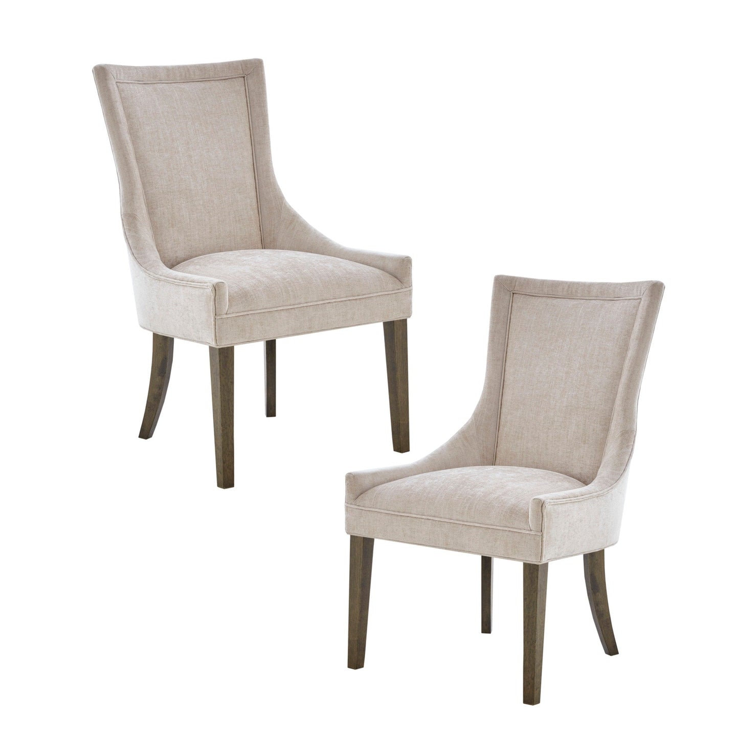 Madison Park Signature Ultra Fauteuils de salle à manger capitonnés avec pieds en bois (lot de 2) - N/A