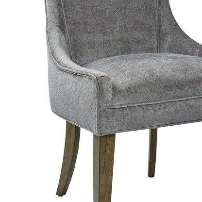 Madison Park Signature Ultra Fauteuils de salle à manger capitonnés avec pieds en bois (lot de 2) - N/A