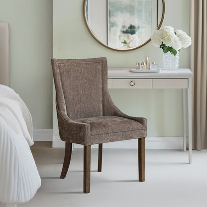 Madison Park Signature Ultra Fauteuils de salle à manger capitonnés avec pieds en bois (lot de 2) - N/A