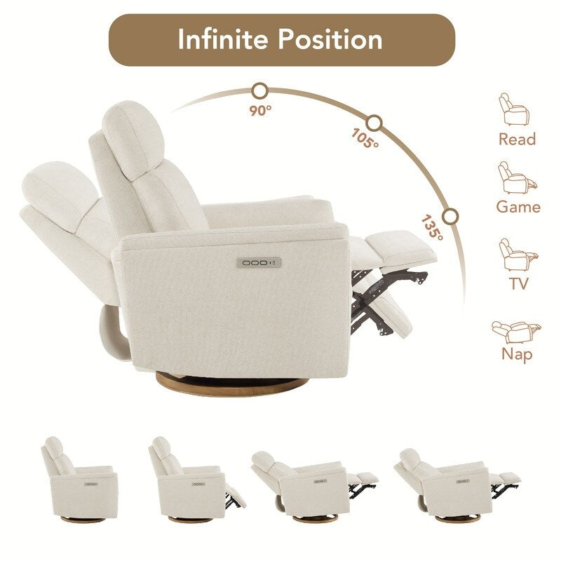 Fauteuil inclinable pivotant pour chambre d'enfant Maire Power avec veilleuse