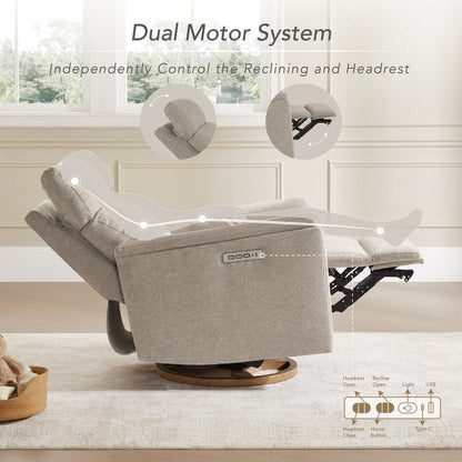 Fauteuil inclinable pivotant pour chambre d'enfant Maire Power avec veilleuse