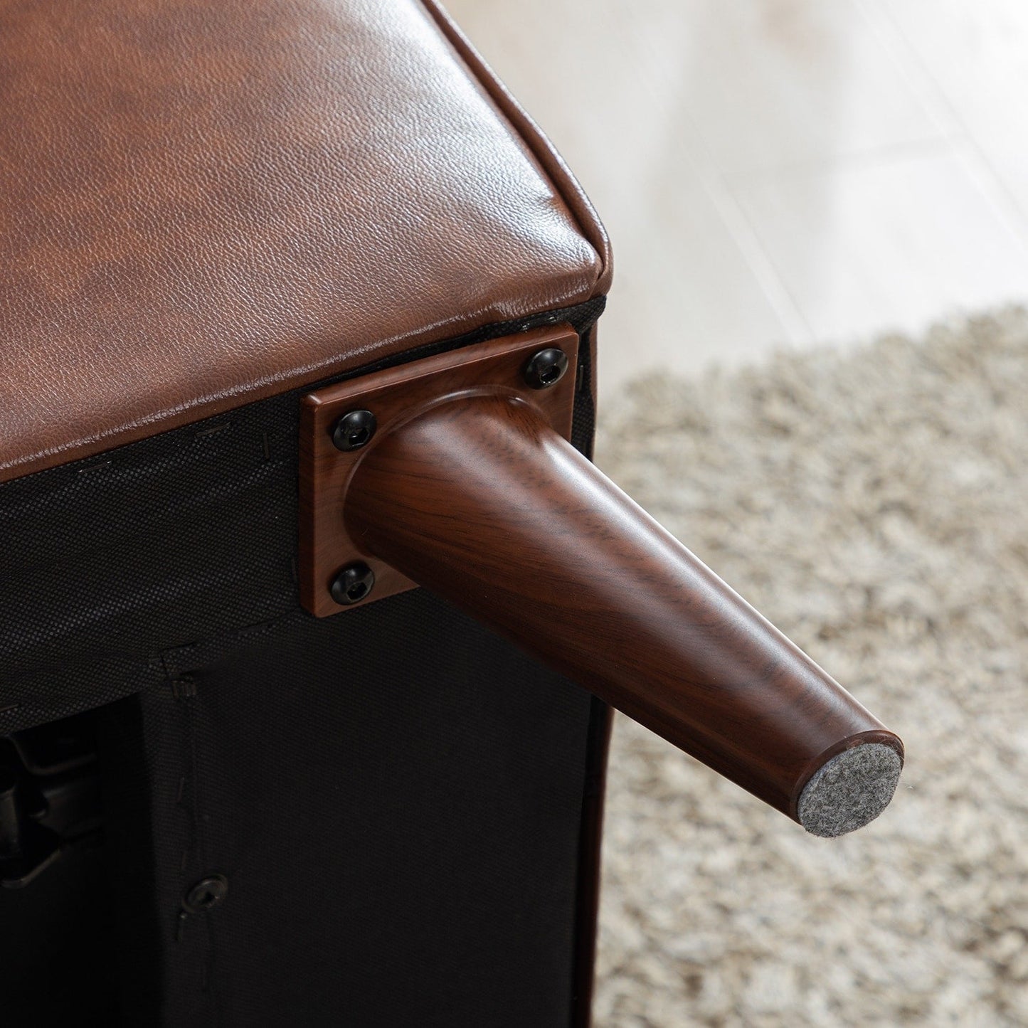 Fauteuil inclinable à bascule, fauteuil en tissu à bascule avec décoration à rivets, fauteuil d'appoint pour salon.