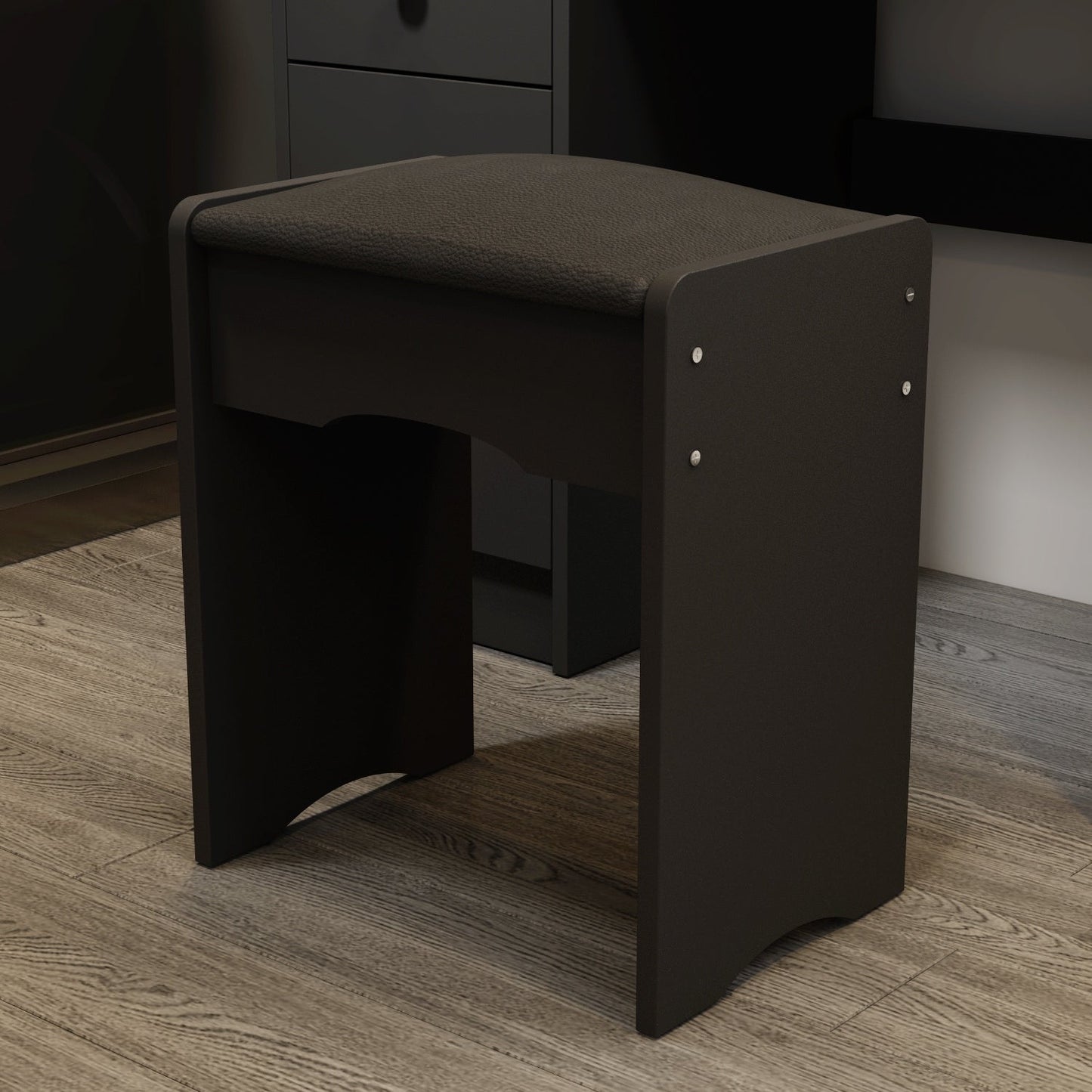 Ensemble de coiffeuse avec miroir à écran tactile et tabouret