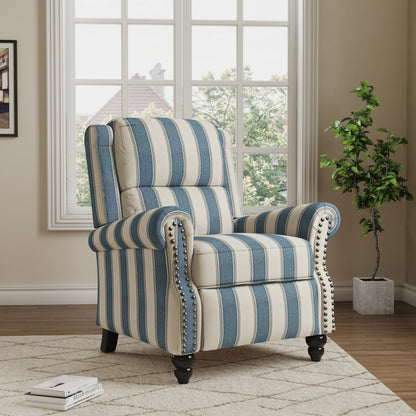 Fauteuils inclinables à commande manuelle avec garniture à clous décoratifs