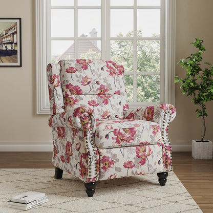 Fauteuils inclinables à commande manuelle avec garniture à clous décoratifs