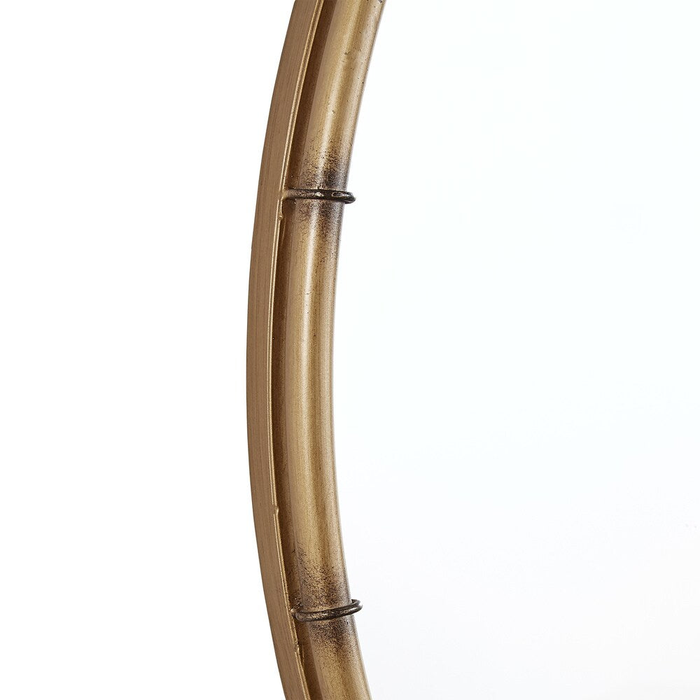 Marza Miroir mural rond avec finition laiton antique par iNSPIRE Q Modern