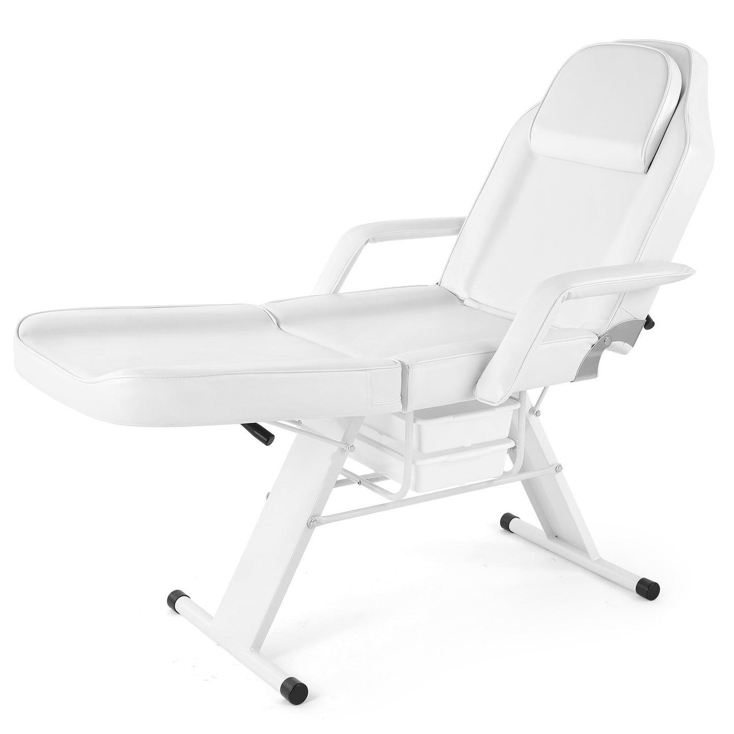 Chaise de massage, salon de tatouage, spa, salon de beauté, lit de soins du visage, blanc.