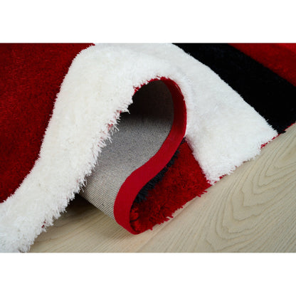 Tapis de sol abstrait à poils longs Mateos