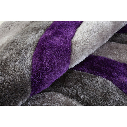 Tapis de sol abstrait à poils longs Mateos