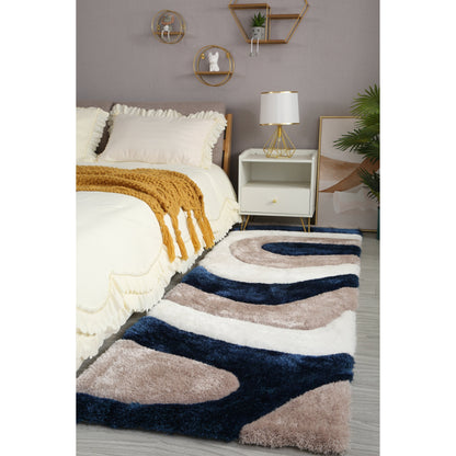 Tapis de sol abstrait à poils longs Mateos