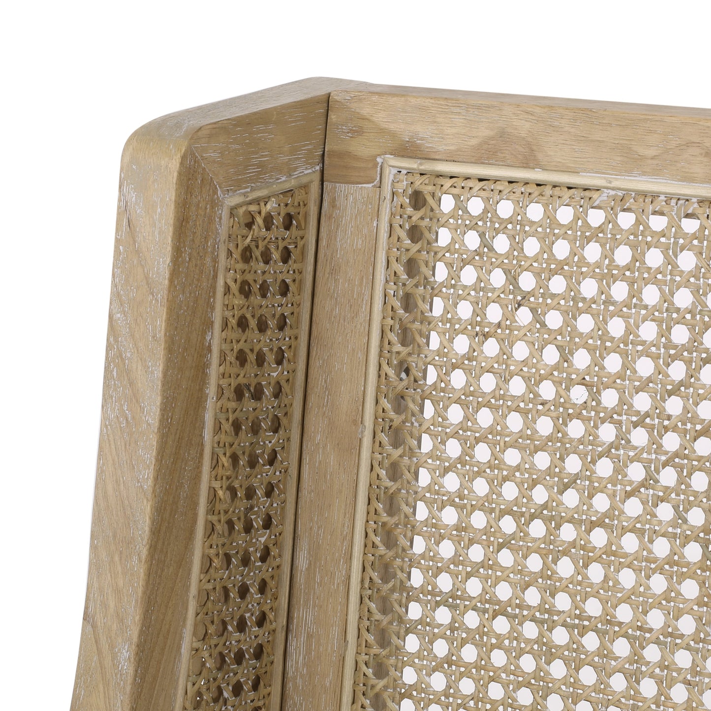 Chaises de salle à manger rembourrées en osier et bois Maurers (lot de 2) par Christopher Knight Home