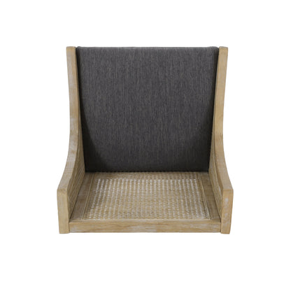 Chaises de salle à manger rembourrées en osier et bois Maurers (lot de 2) par Christopher Knight Home