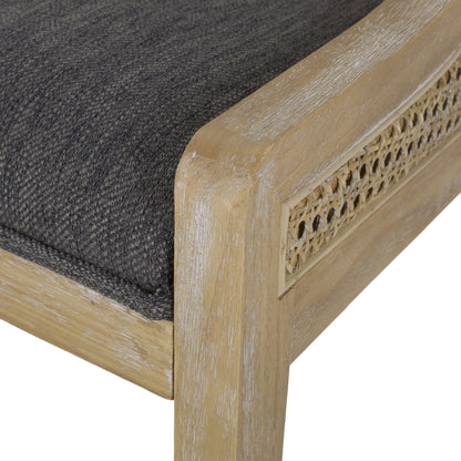 Chaises de salle à manger rembourrées en osier et bois Maurers (lot de 2) par Christopher Knight Home