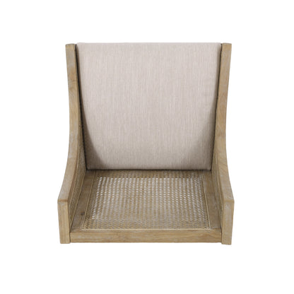 Chaises de salle à manger rembourrées en osier et bois Maurers (lot de 2) par Christopher Knight Home