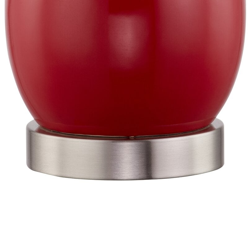 Ensemble de 2 lampes de table en céramique de 28,5 cm avec USB