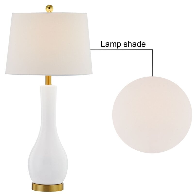Ensemble de 2 lampes de table en céramique de 28,5 cm avec USB