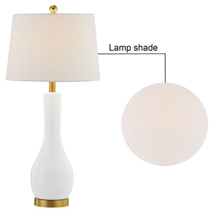 Ensemble de 2 lampes de table en céramique de 28,5 cm avec USB
