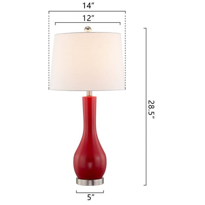 Ensemble de 2 lampes de table en céramique de 28,5 cm avec USB