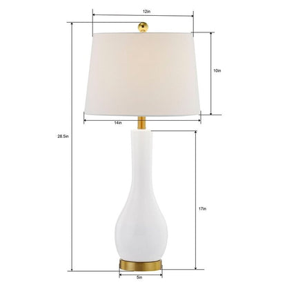 Ensemble de 2 lampes de table en céramique de 28,5 cm avec USB