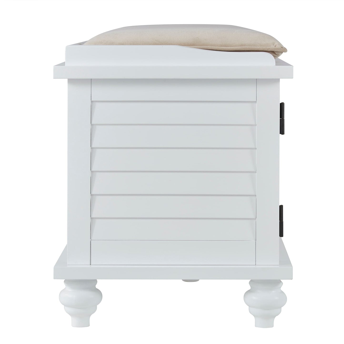 Banc de rangement à porte à volet avec coussin en velours Maybelle par iNSPIRE Q Classic