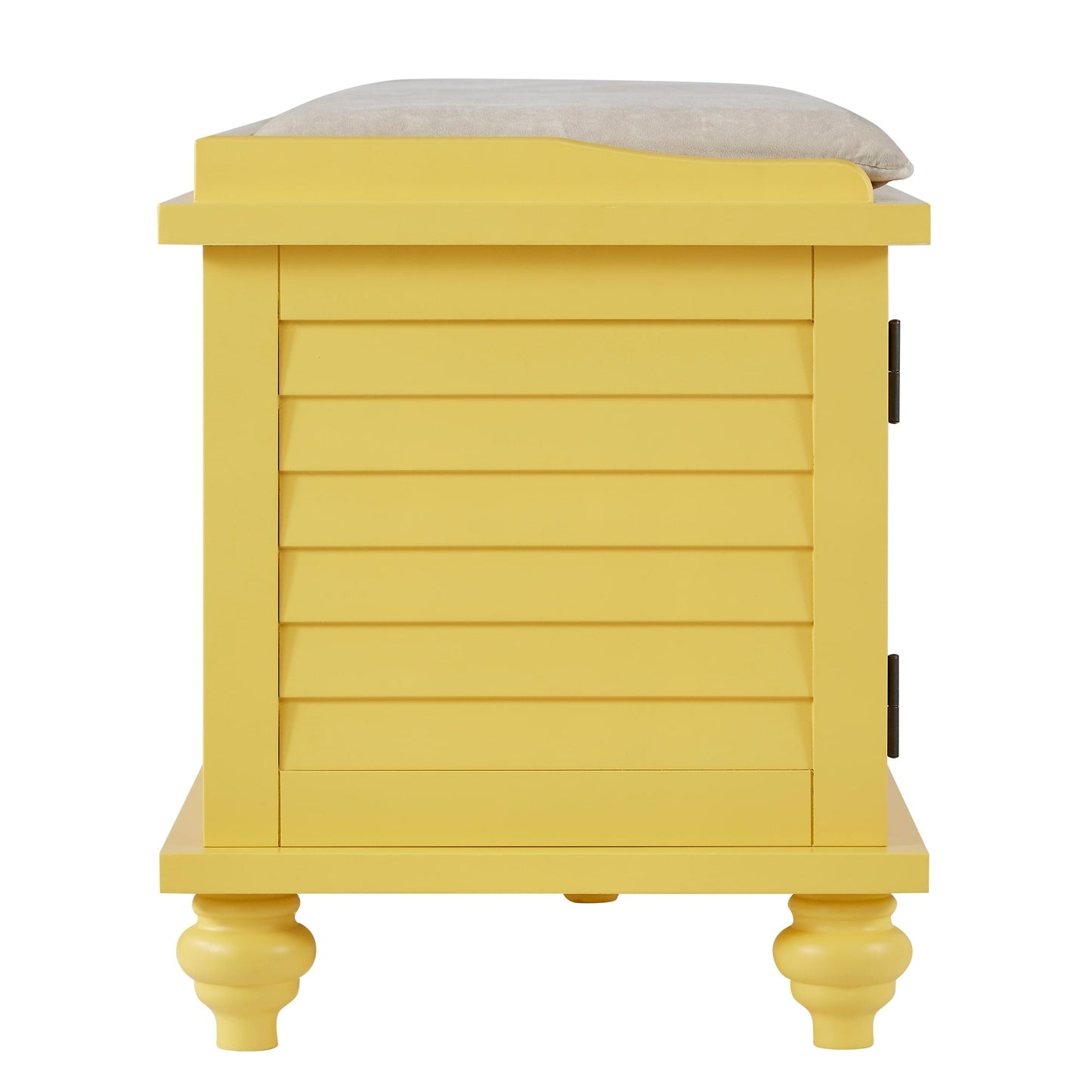 Banc de rangement à porte à volet avec coussin en velours Maybelle par iNSPIRE Q Classic